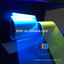 UV transparent ribbon resin blue for PET white pvc card printing